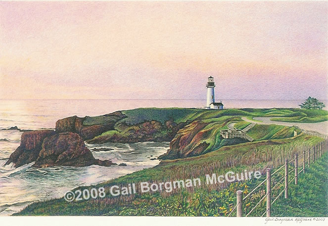 Yaquina Head light note card